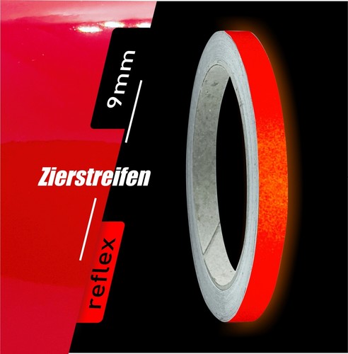 Zierstreifen rot reflektierend