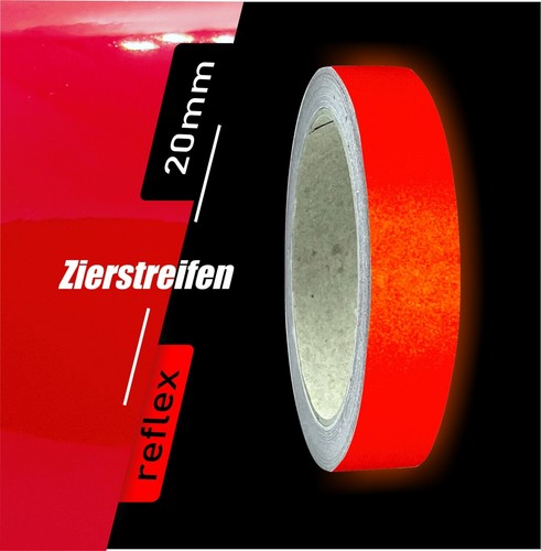 Zierstreifen rot reflektierend