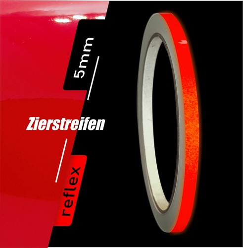 Zierstreifen rot reflektierend